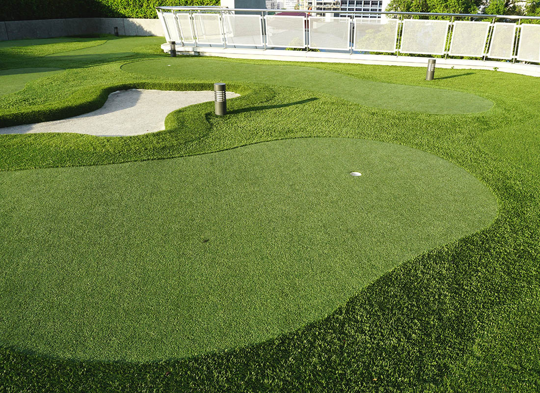 Insurance Solutions - Rooftop Golf Course on a Sunny Day